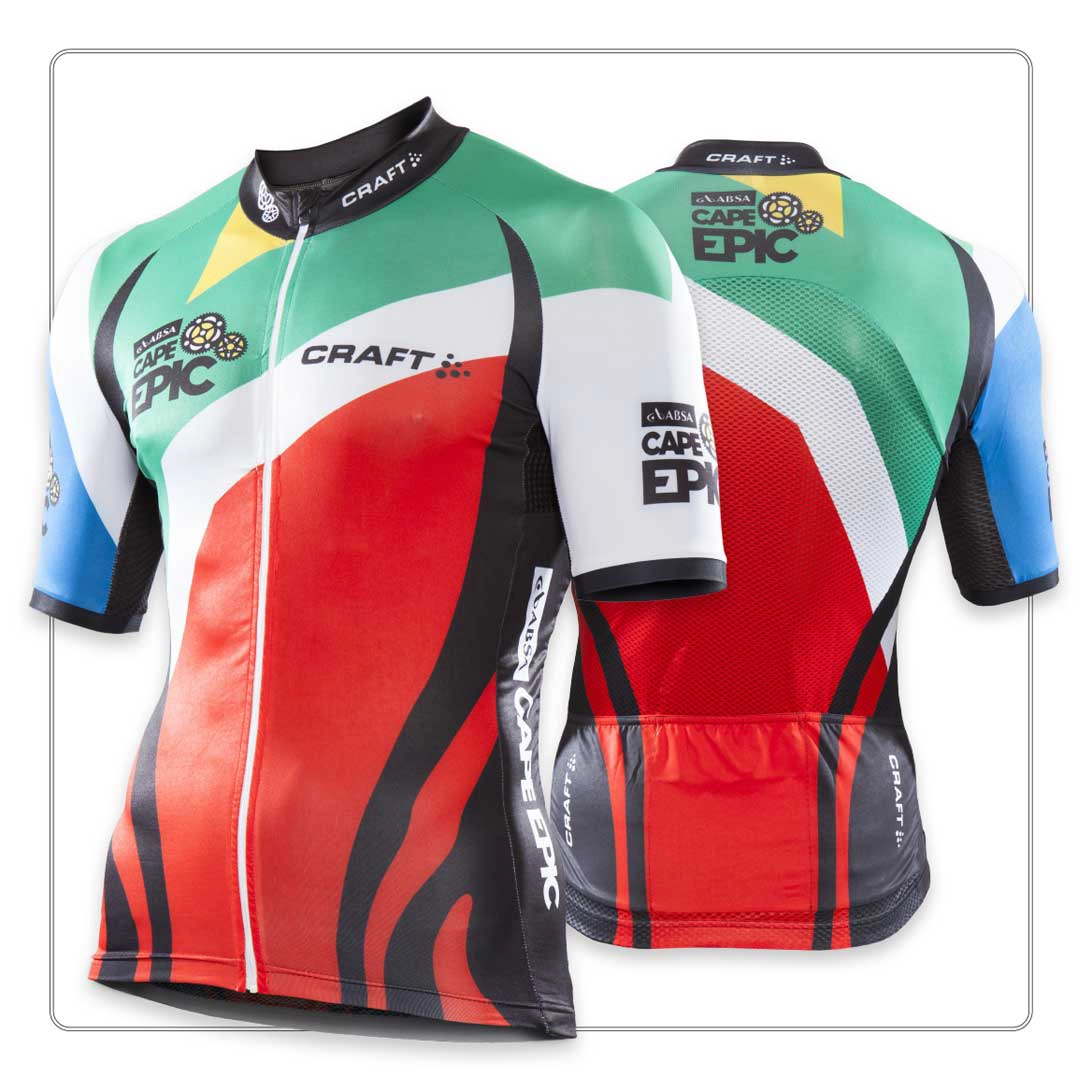 Custom apparel design for CRAFT South Africa featuring high-performance jerseys and branding.